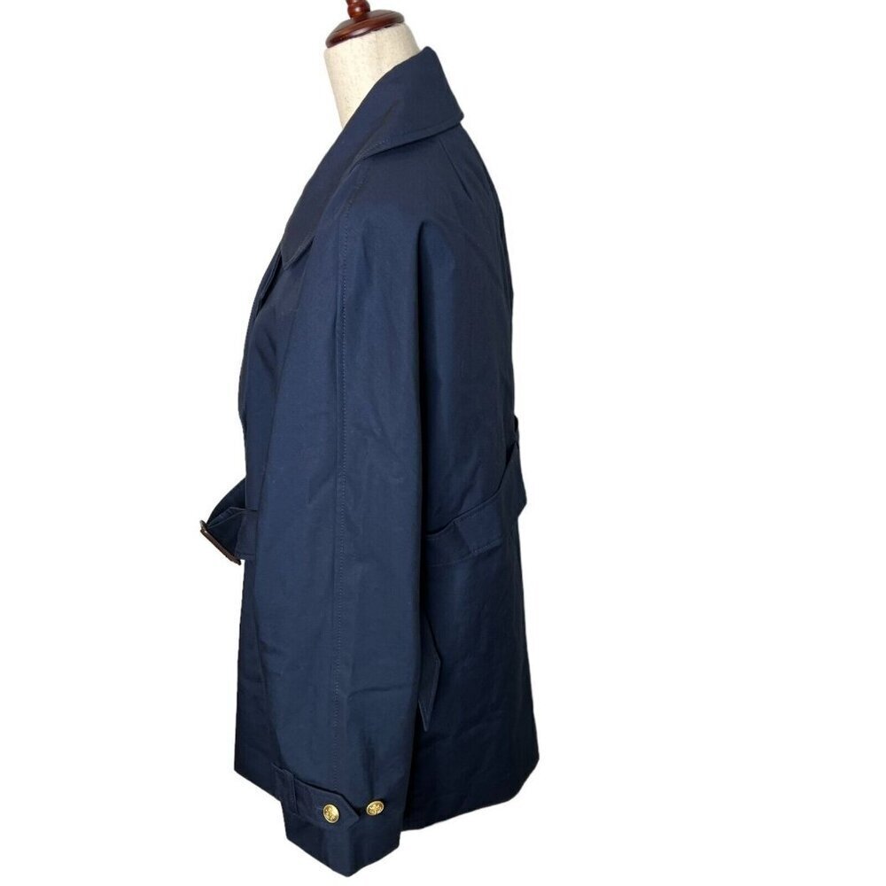 J.Crew $298 Short Trench Coat Navy Bllue Size XXS BJ979 - Picture 4 of 8